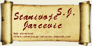 Stanivoje Jarčević vizit kartica